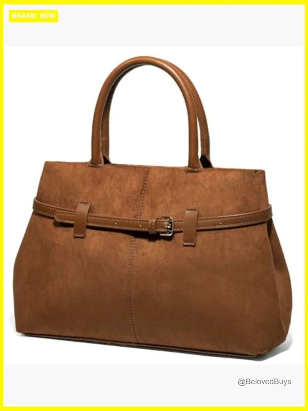 Suede Hobo Tote Crossbody Bag with Adjustable Strap